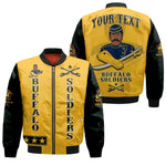Personalized Buffalo Soldiers Bomber Jacket Motorcycle BSMC Club - African Pride