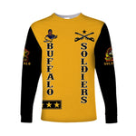 Buffalo Soldiers Long Sleeve Shirt Motorcycle BSMC Club - African Pride