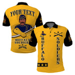 Custom Buffalo Soldiers Polo Shirt Motorcycle BSMC Club - African Pride