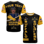 Custom Buffalo Soldiers T Shirt BSMC Club Adore Motorcycle - African Pride