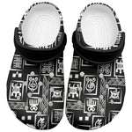 African Adinkra Heritage Pattern Clogs Shoes - African Pride