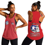 African American Aviators WWII Women Racerback Tank Tuskegee Red Tails Airmen Red - African Pride