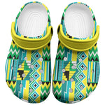 African Nkyinkyin Kente Pattern Clogs Shoes - African Pride