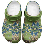 African Obaakofo Mmu Man Kente Pattern Clogs Shoes - African Pride