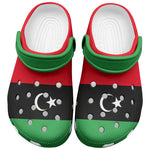 African Proud Libya Flag Clogs Shoes - African Pride