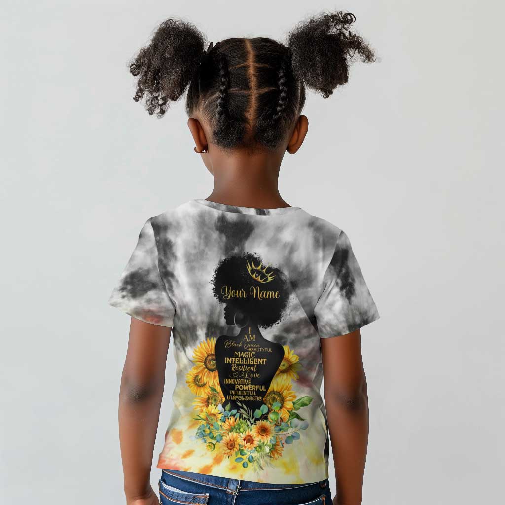 Vintage Flowers - I Am Black Queen Kid T shirt