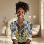 Vintage Flowers - I Am Black Queen Women Casual Shirt DT02