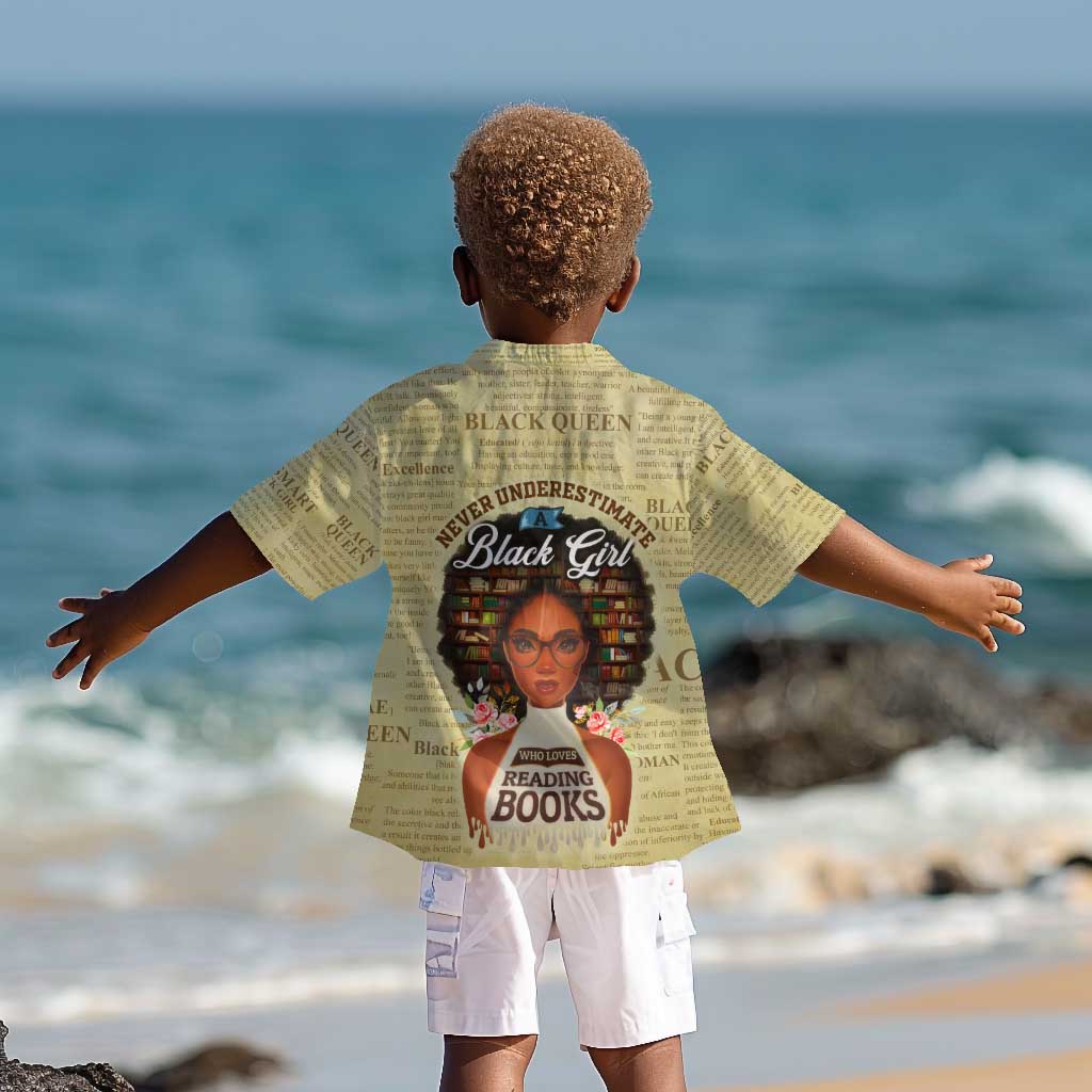Personalized Black Girl African Kid Hawaiian Shirt Never Underestimate A Book Lover