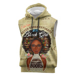 Personalized Black Girl African Sleeveless Hoodie Never Underestimate A Book Lover - African Pride