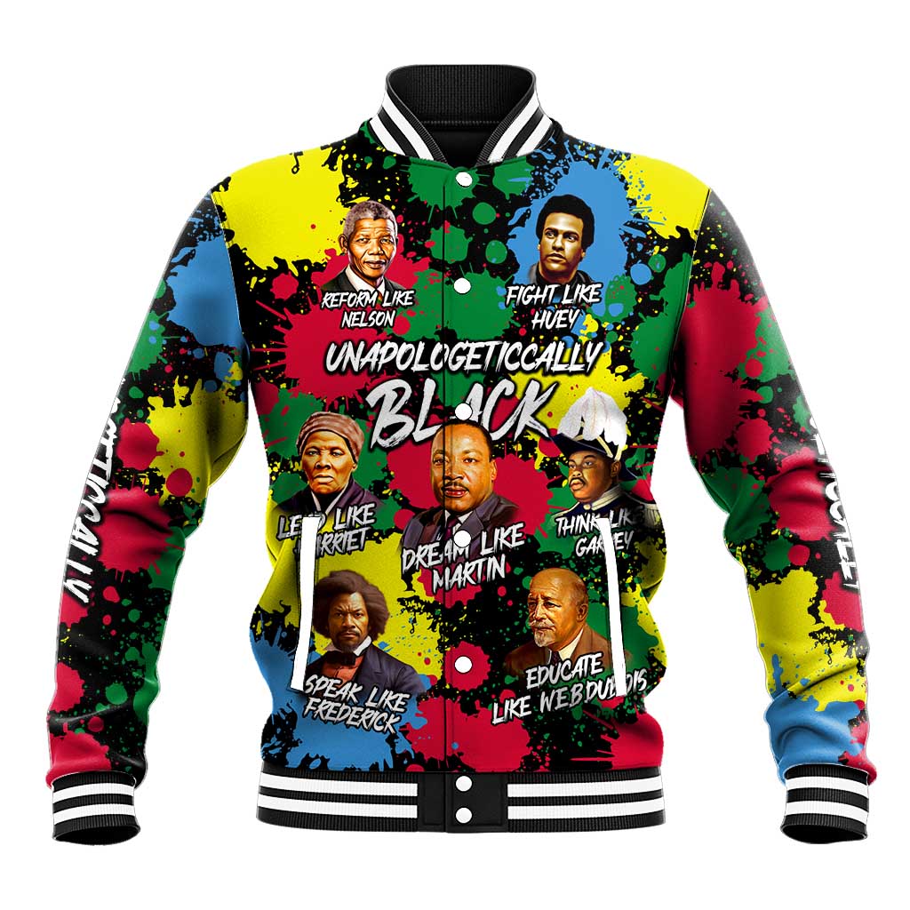 Unapologetically Black Baseball Jacket Civil Rights Leaders DT02