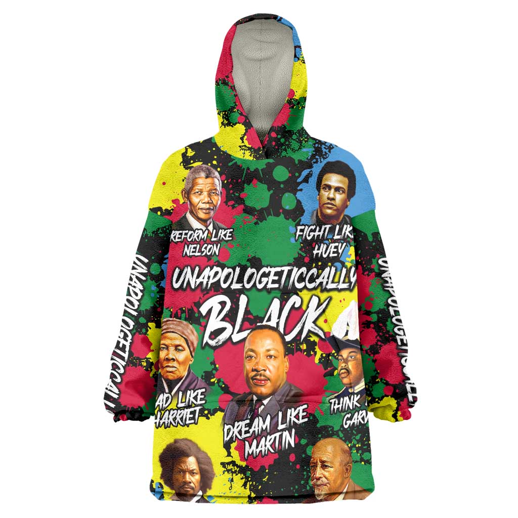 Unapologetically Black KId Wearable Blanket Hoodie Civil Rights Leaders