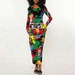 Unapologetically Black Long Sleeve Bodycon Dress Civil Rights Leaders DT02