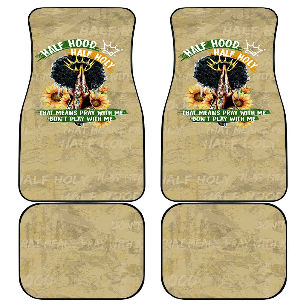 Personalized African Women Car Mats Half Hood Half Holy