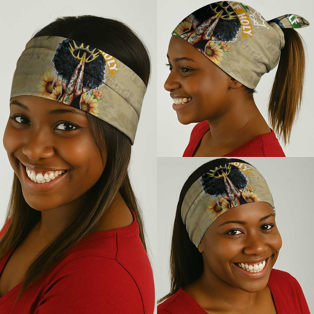 Personalized African Women Neck Gaiter Half Hood Half Holy DT02