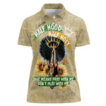 Personalized African Women Women Polo Shirt Half Hood Half Holy