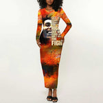 Reggae Legend Bob Long Sleeve Bodycon Dress Retro Style DT02