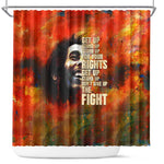 Reggae Legend Bob Shower Curtain Retro Style