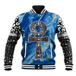 Ankh On Blue Baseball Jacket Pan African DT02
