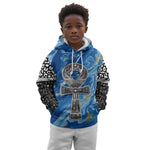 Ankh On Blue Kid Hoodie Pan African