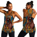 Personalized Black Girl Flora Women Racerback Tank African Women