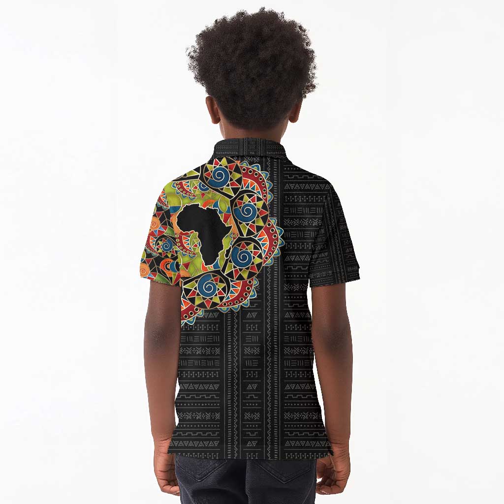 Personalized Sleeve African Pattern Kid Polo Shirt Multi-Colored