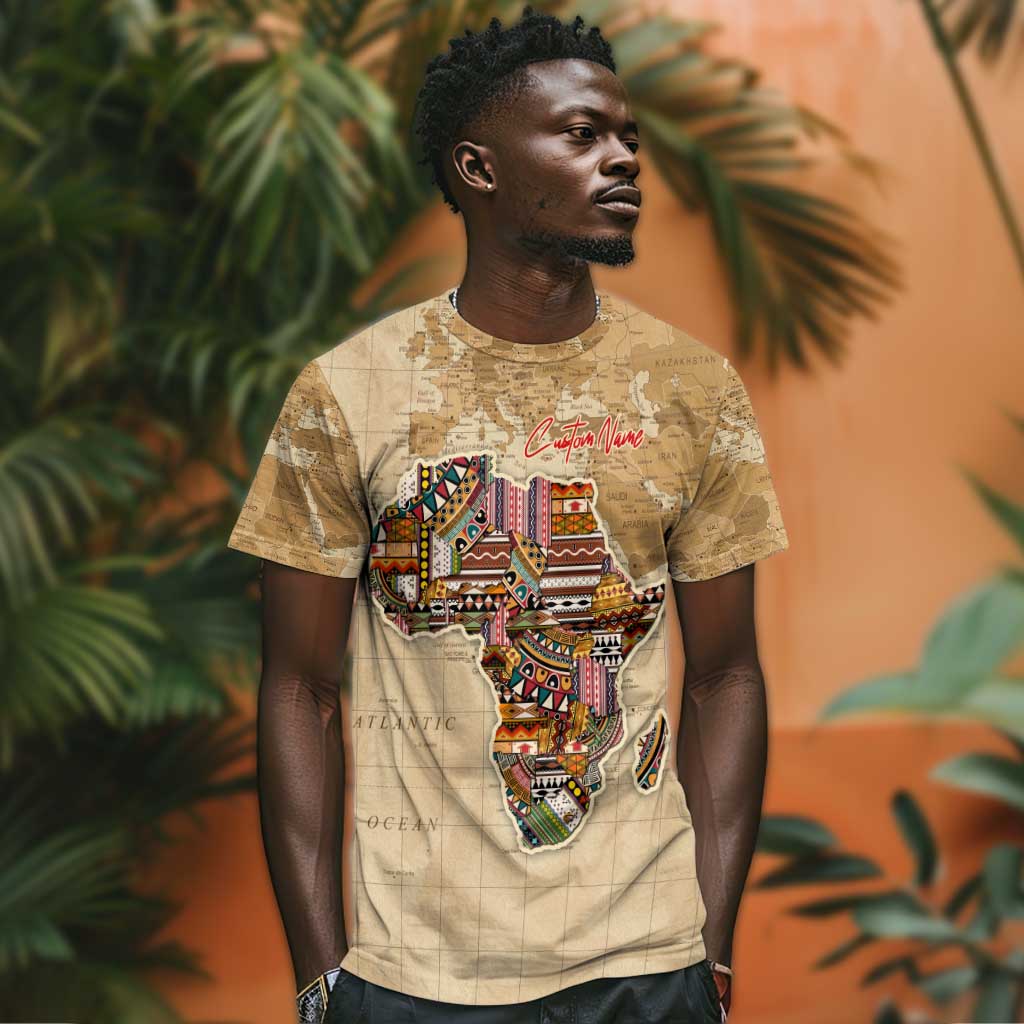 Personalized Africa On World Map T shirt