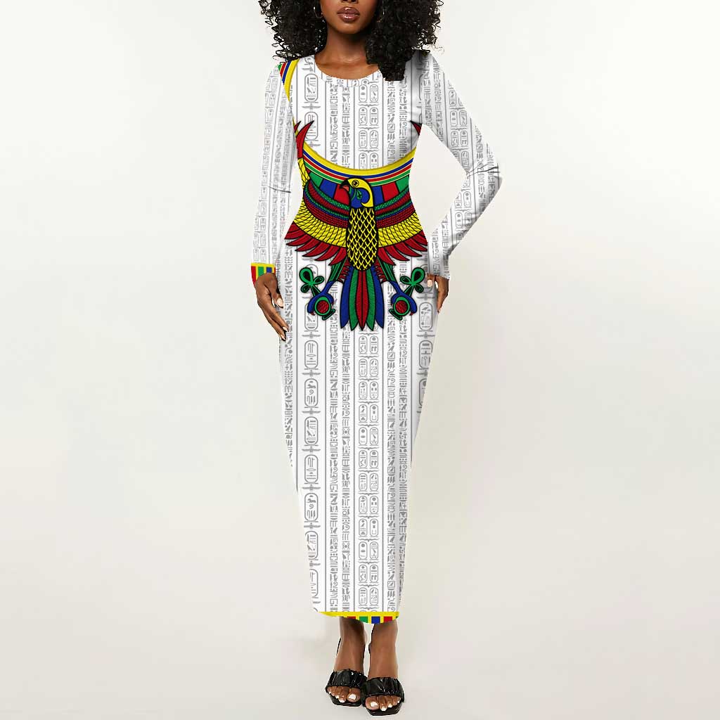 Egyptian Horus Long Sleeve Bodycon Dress Gods of Egypt DT02