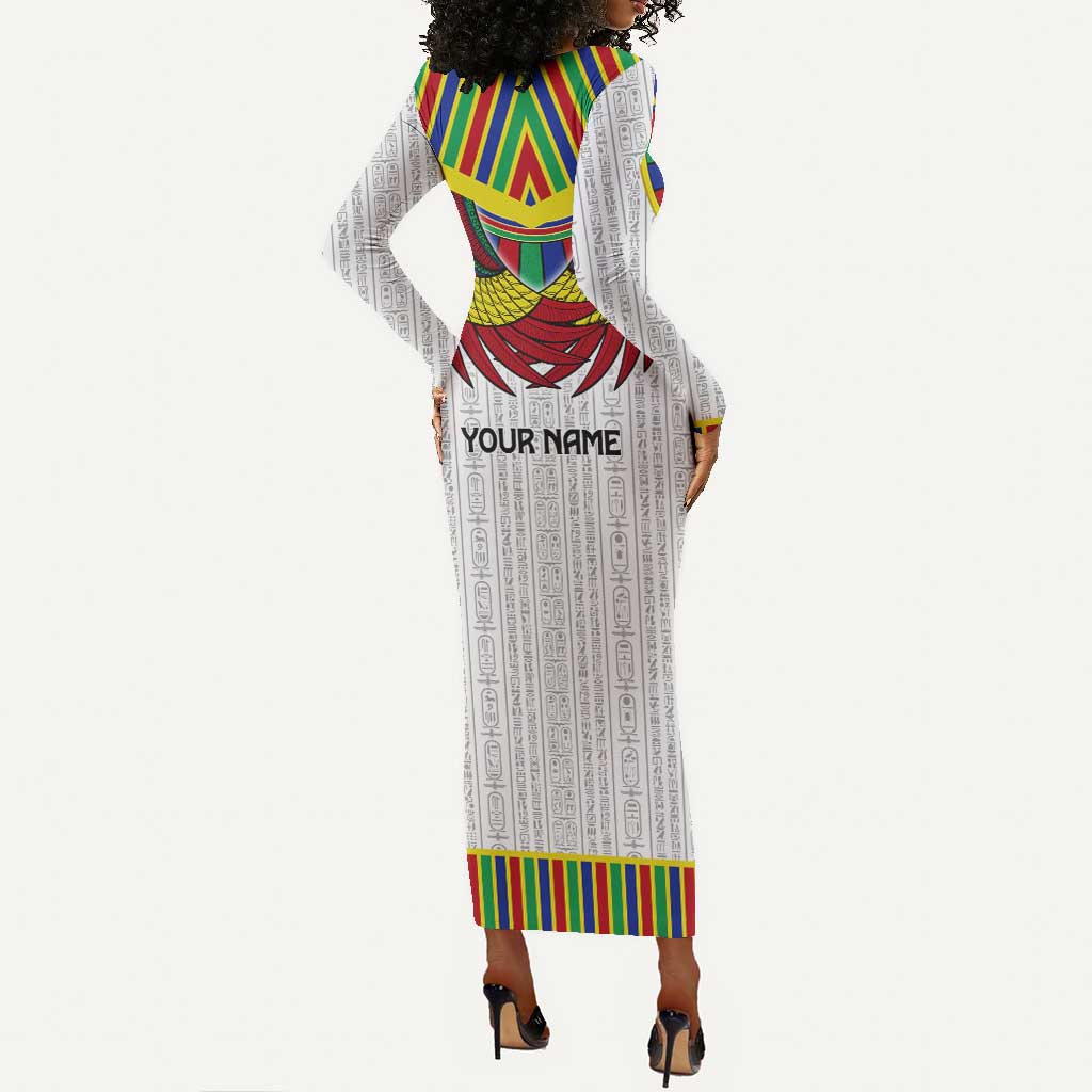Egyptian Horus Long Sleeve Bodycon Dress Gods of Egypt DT02