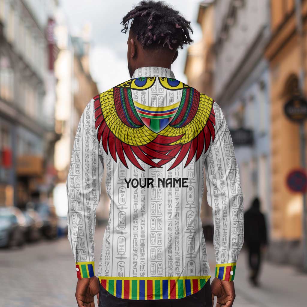 Egyptian Horus Long Sleeve Button Shirt Gods of Egypt
