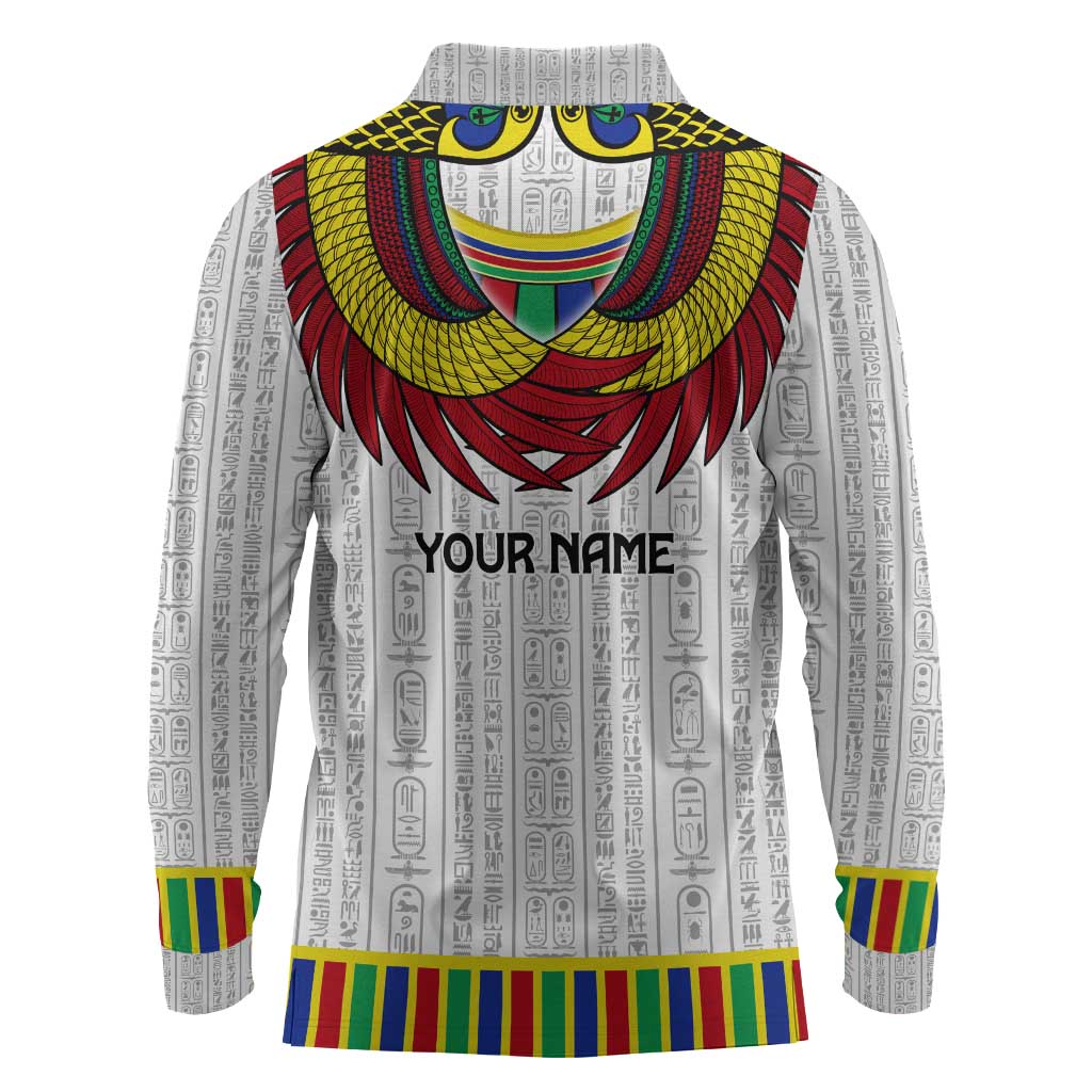 Egyptian Horus Long Sleeve Polo Shirt Gods of Egypt