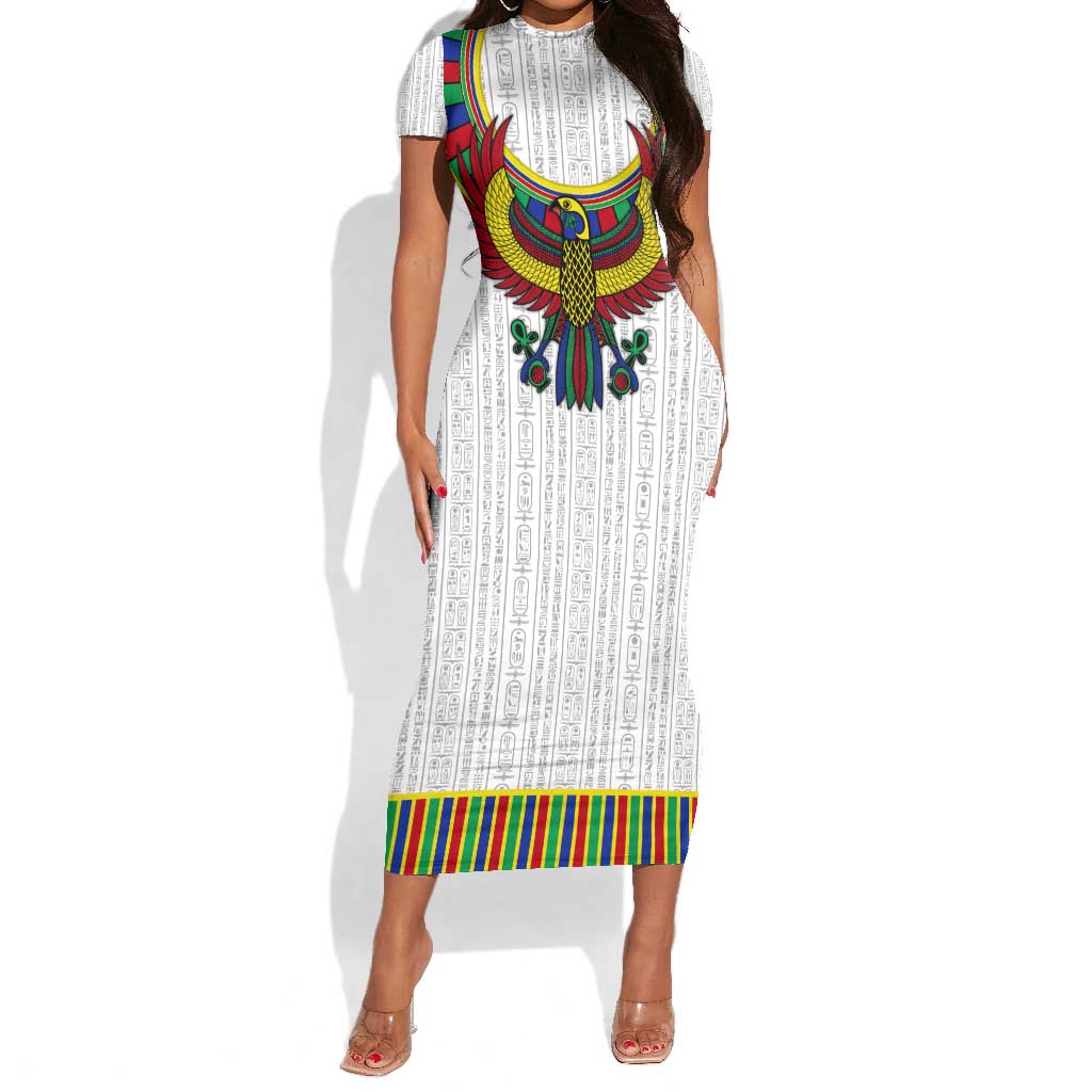 Egyptian Horus Short Sleeve Bodycon Dress Gods of Egypt DT02