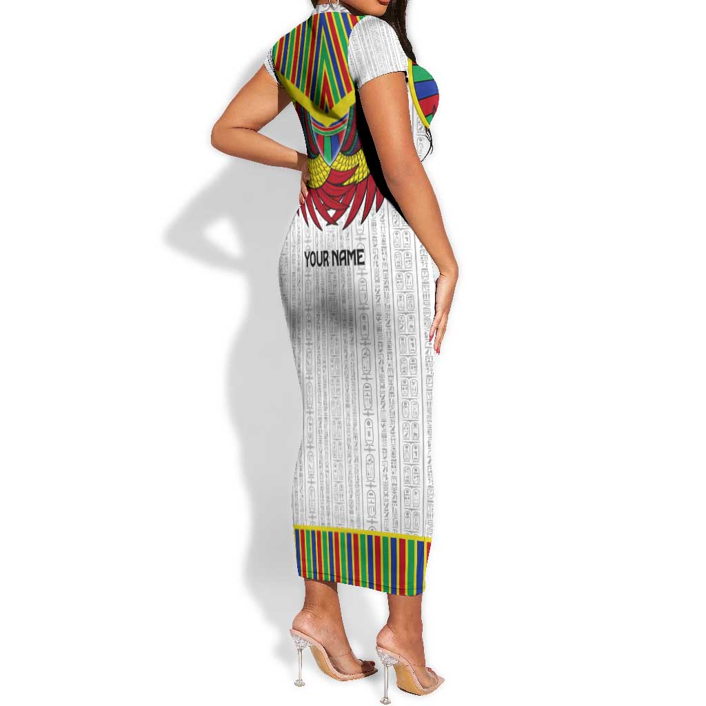 Egyptian Horus Short Sleeve Bodycon Dress Gods of Egypt DT02