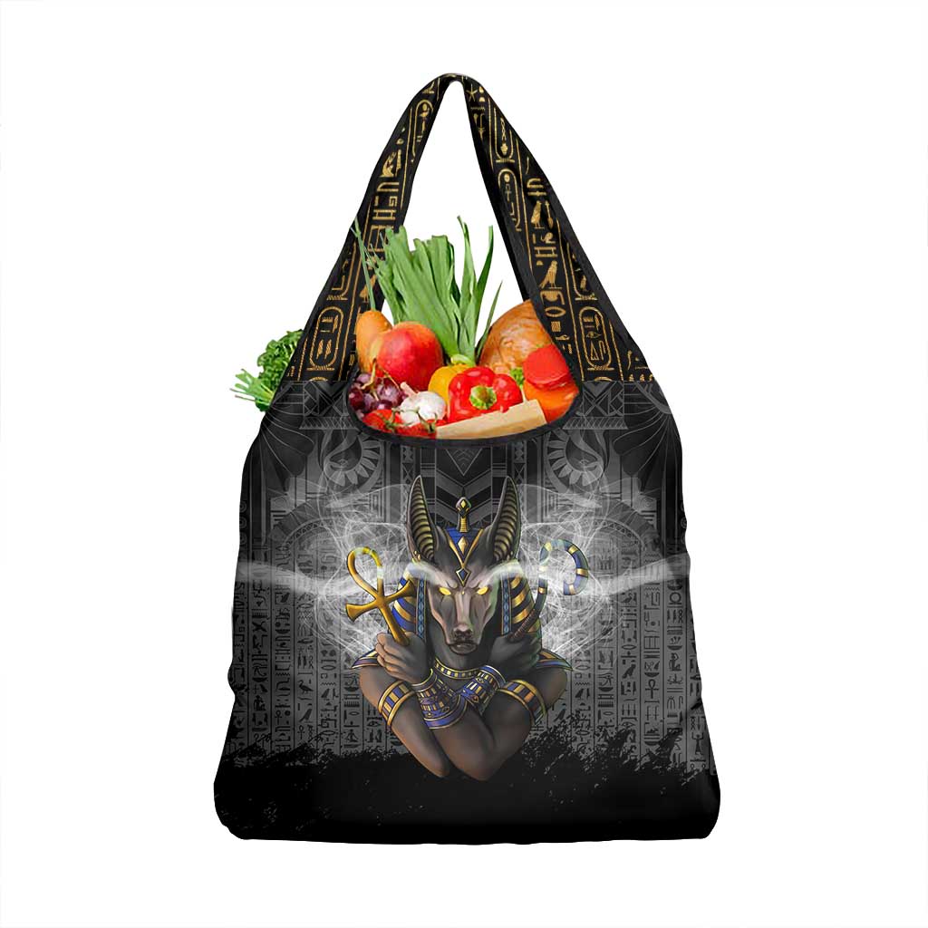Anubis Grocery Bag Egypt Pattern Black