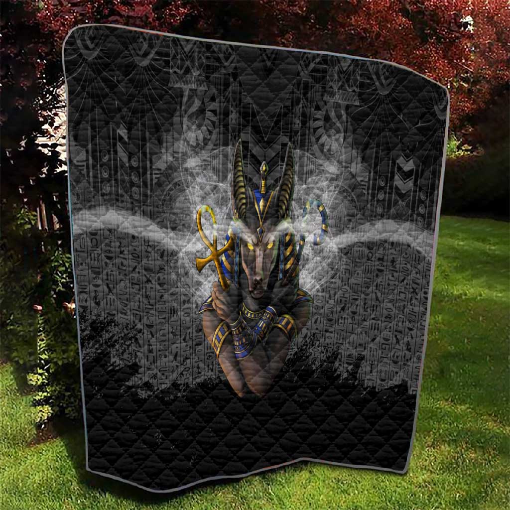 Anubis Quilt Egypt Pattern Black