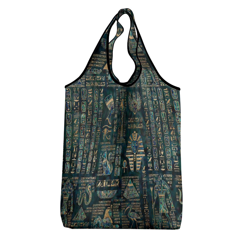 Egyptian Hieroglyphs And Deities Grocery Bag