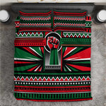 Power Fist And Patterns In Pan African Bedding Set