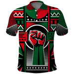 Power Fist And Patterns In Pan African Polo Shirt