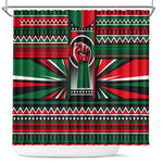 Power Fist And Patterns In Pan African Shower Curtain
