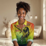 The Real Legend Bob Women Casual Shirt African Jamaica Reggae DT02