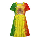 King's African Spirit Kid Short Sleeve Dress Heart of A Lion