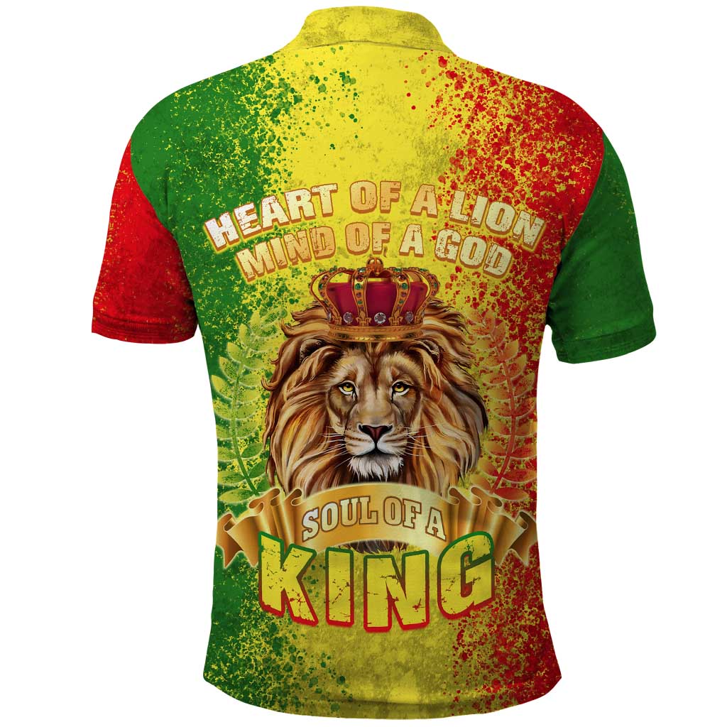 King's African Spirit Polo Shirt Heart of A Lion