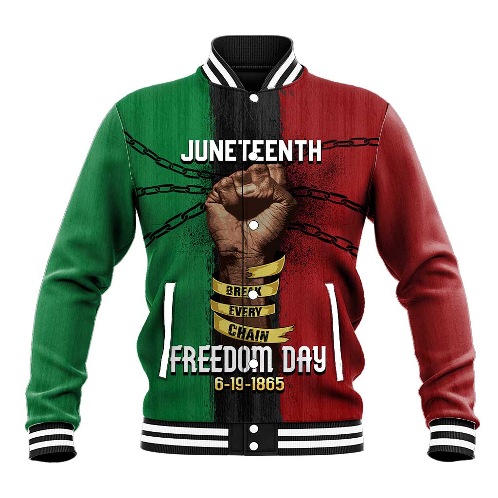 Juneteenth Freedom Day Baseball Jacket Black Pride Month DT02