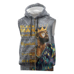 Black Man Africa Sleeveless Zip Hoodie Naturally King - African Pride