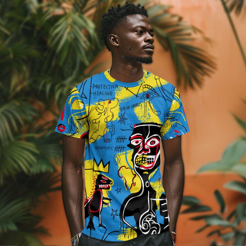 African Art Viva Underground Psychedelic Vintage Style T shirt