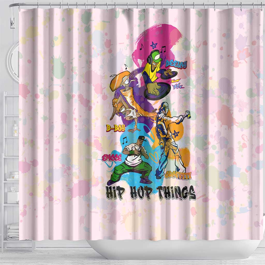 4 Elements Of Hip Hop Shower Curtain