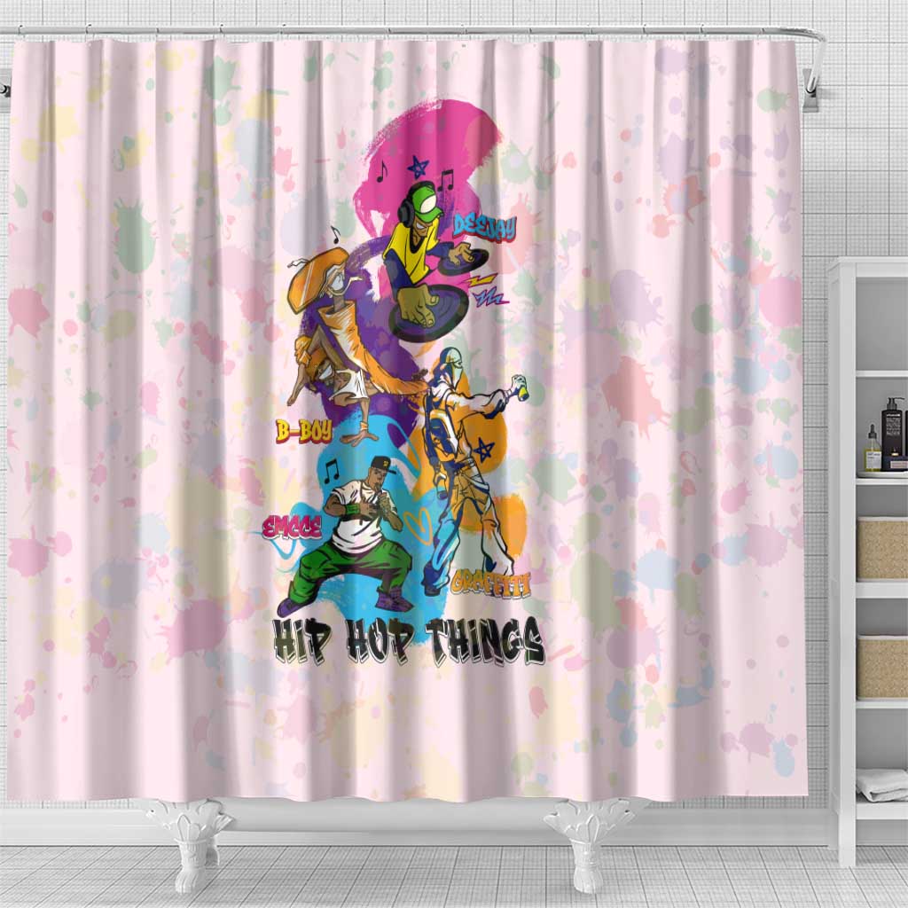 4 Elements Of Hip Hop Shower Curtain