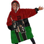 Mexico City 1968 African American KId Wearable Blanket Hoodie Black Power Salute