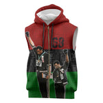 Mexico City 1968 African American Sleeveless Zip Hoodie Black Power Salute - African Pride