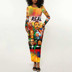 The Real G's Long Sleeve Bodycon Dress Civil Rights Leaders DT02