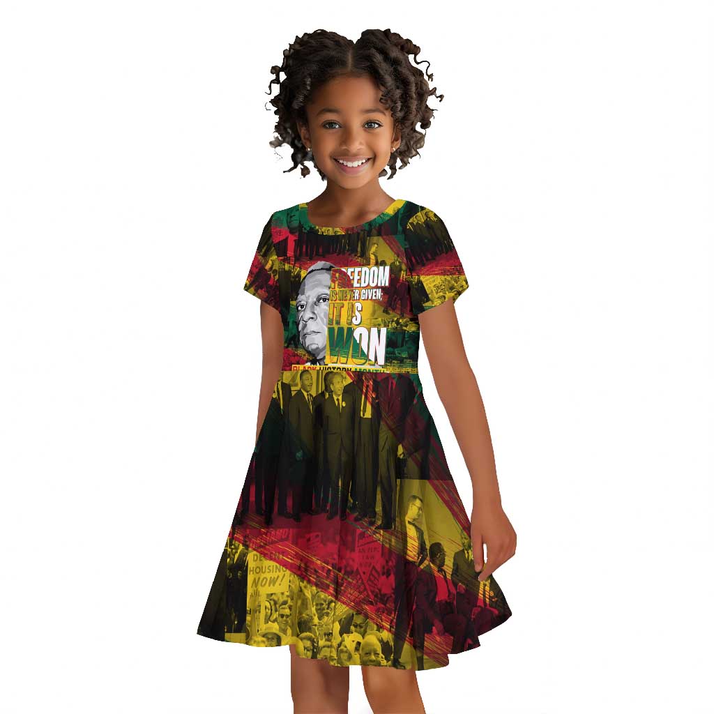 Freedom Is Never Given It Is Won Kid Short Sleeve Dress Asa Philip Randolph